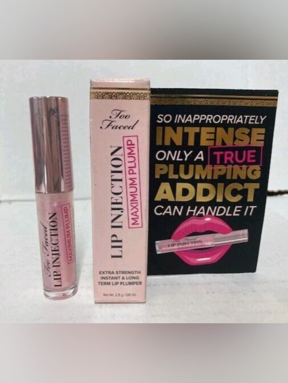 Too Faced Lip Injection Maximum Plump Lip Gloss in Shimmery Light Pink